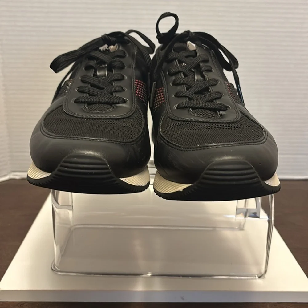 Michael Kors Black and Pink Sneakers with Minimalist Design